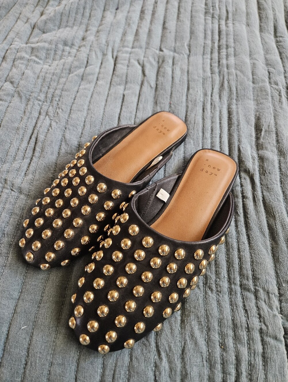 A New Day Black Slip-On Mules